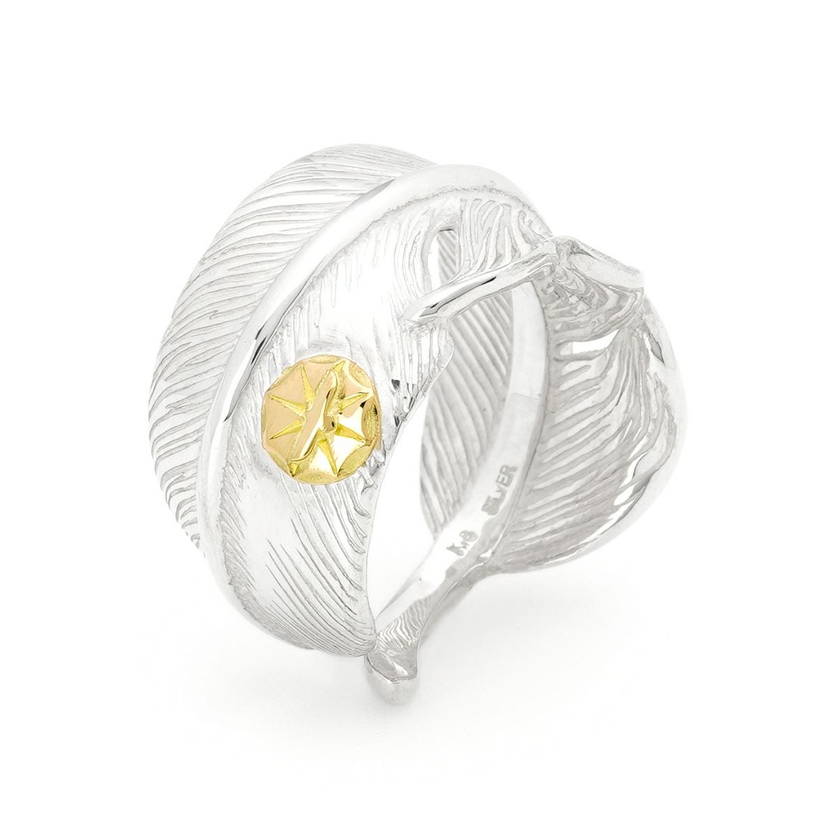 ゴッドサンズ 特大プレーンフェザーK18メタル付き（右向き）74mmタイプ