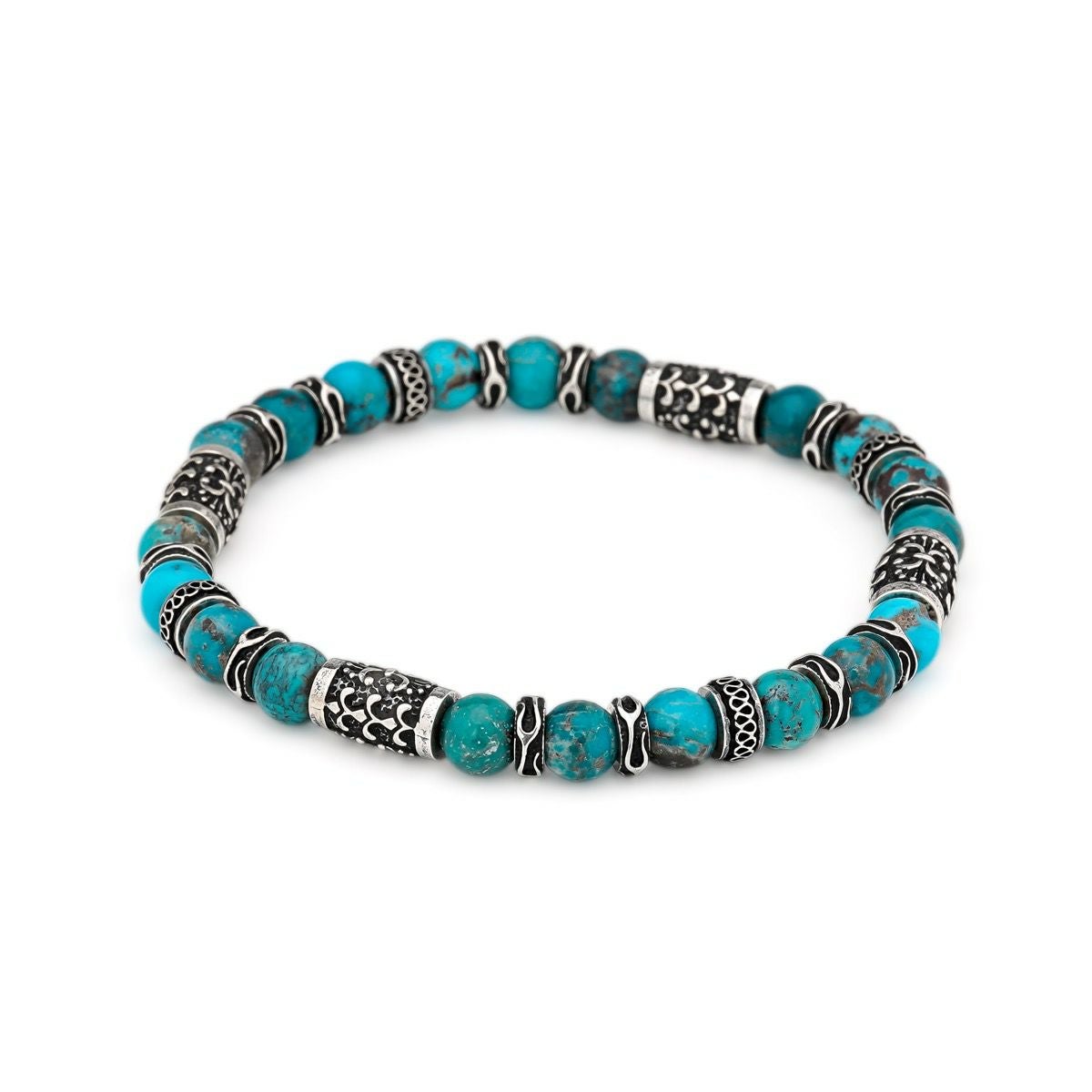 レザーズアンドトレジャーズ 6mmターコイズビーズブレスレット/Cタイプ