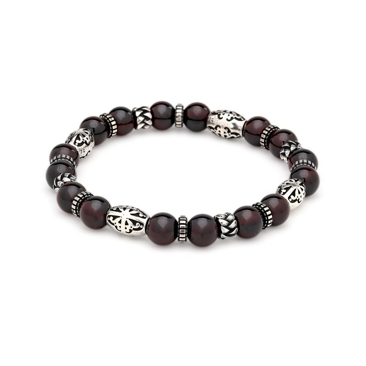 レザーズアンドトレジャーズ 8mmマットオニキスビーズブレスレット/B