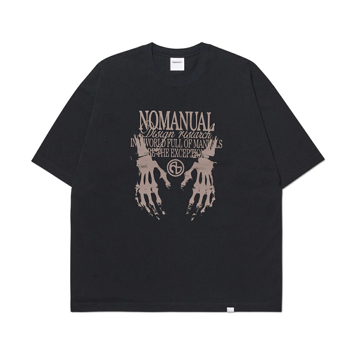 ノーマニュアル スケルトン ハンズ Tシャツ - ブラック | ジュエリー