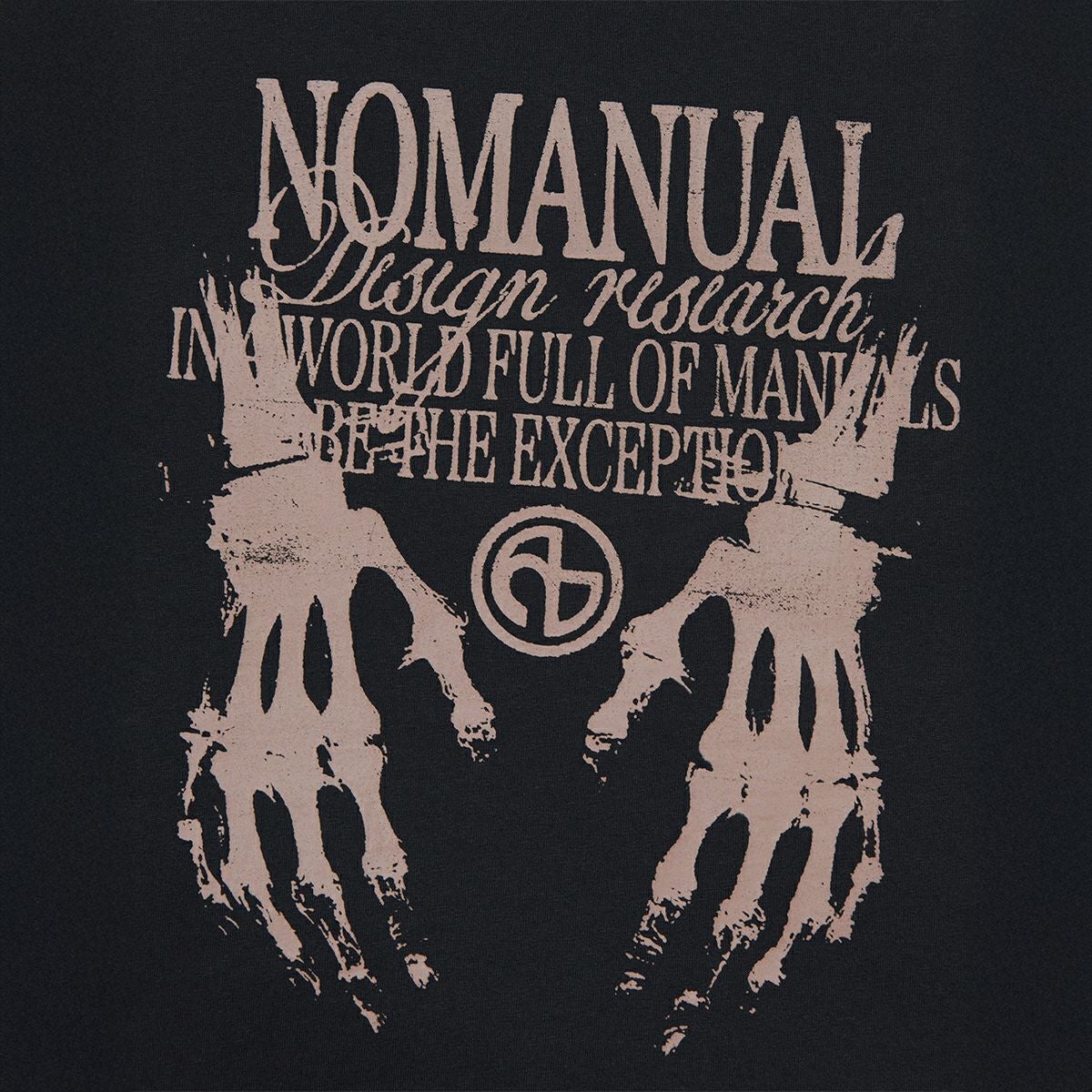 ノーマニュアル スケルトン ハンズ Tシャツ - ブラック | ジュエリー