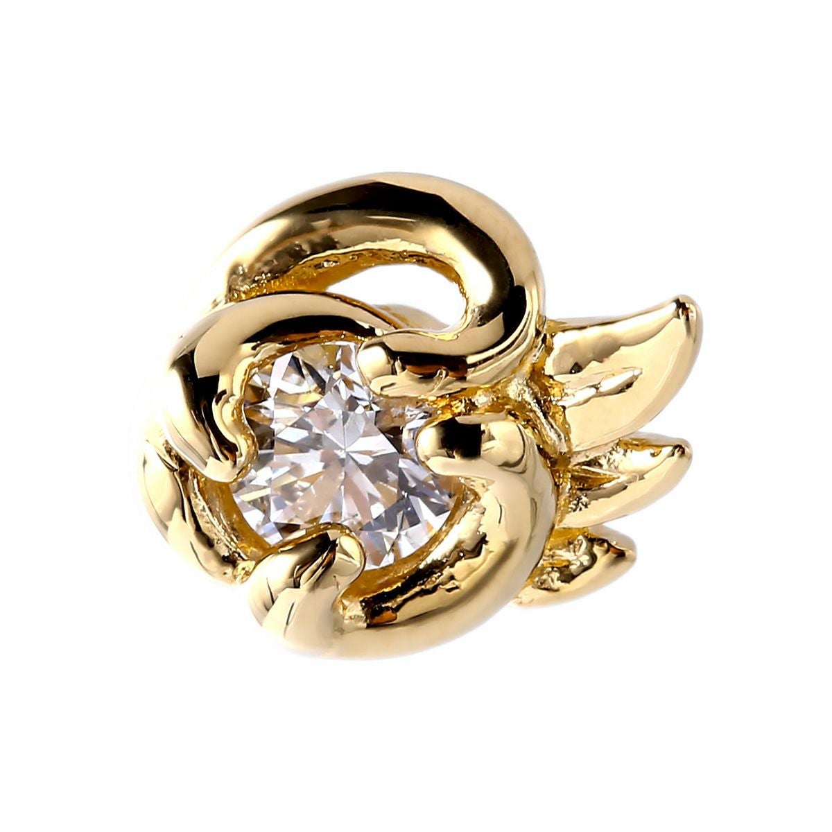 ブラッディマリー K18 ロータスヘッドペンダント w/ダイヤ（トップ