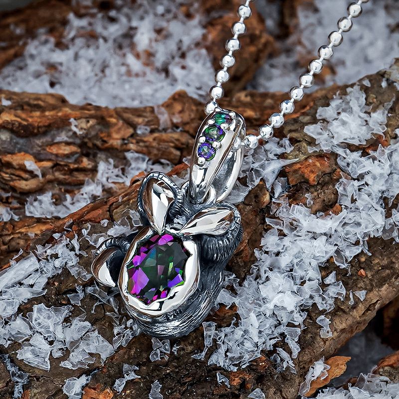 ブラッディマリー 四神 白虎ペンダント w/ホワイトトパーズ/クォーツ