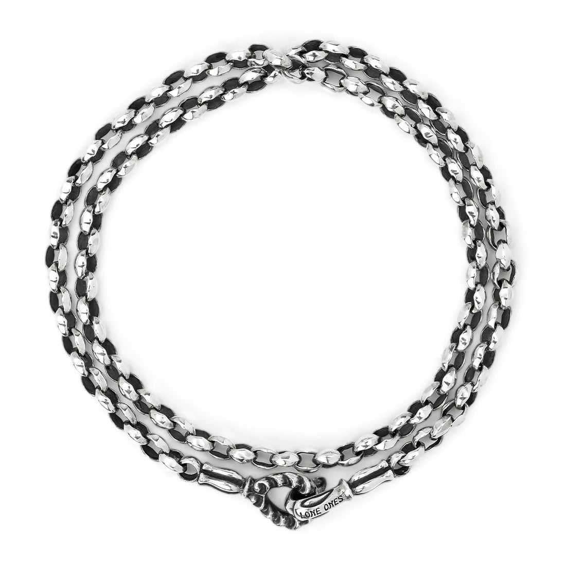ロンワンズ MFフック L - 4.0mm ミニシルクダブルチェーンブレスレット