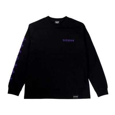  LT Tシャツ（長袖）/ 7CROSS （ブラック/パープル/6.2oz）