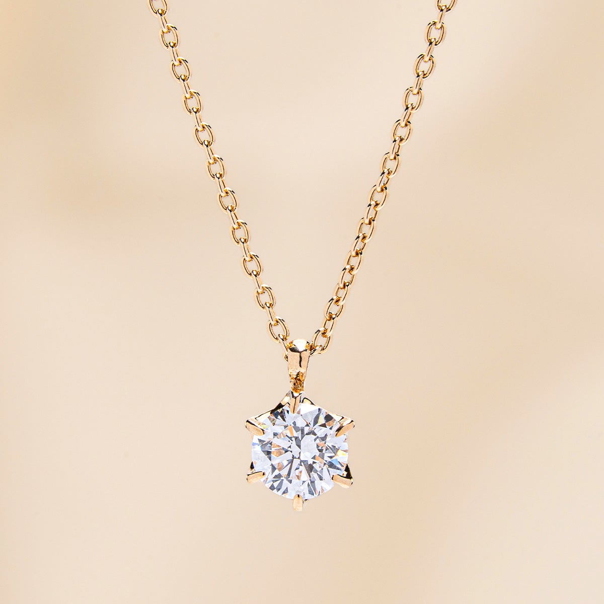 0.3ct ラボグロウンダイヤモンド シルバー（K18コーティング） 一粒ネックレス